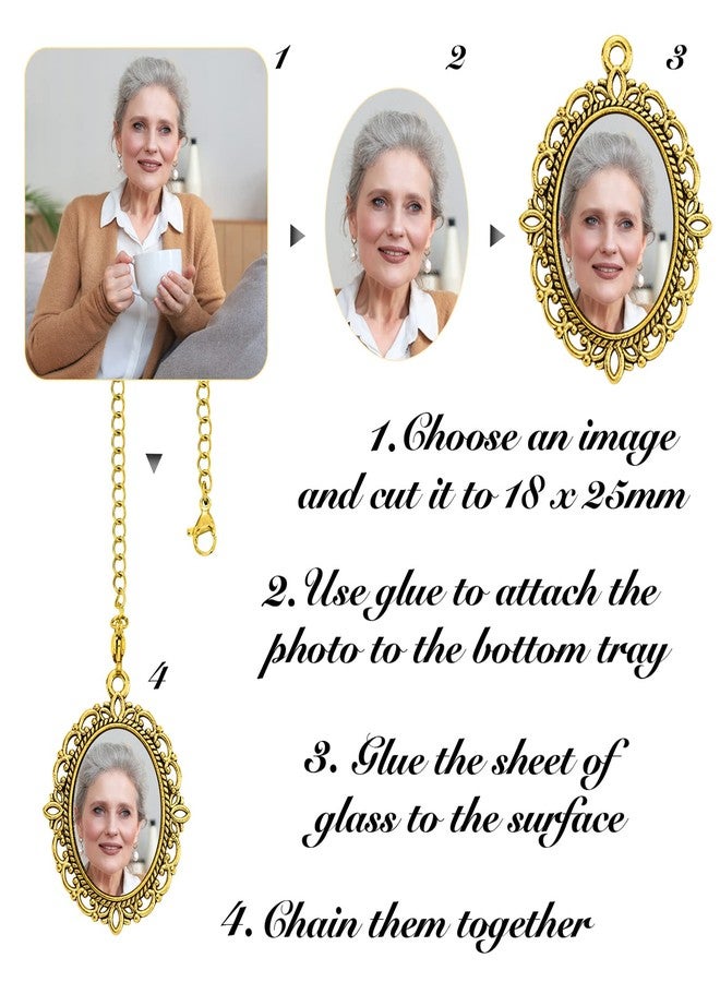 Sureio 20 Pcs Graduation Cap Photo Charm 2026 Memorial Graduation Cap Tassel Charm Personalized Antique Photo Chains DIY Picture Chain Decoration for Memorial Ceremony College Gift(Gold) - Image 5