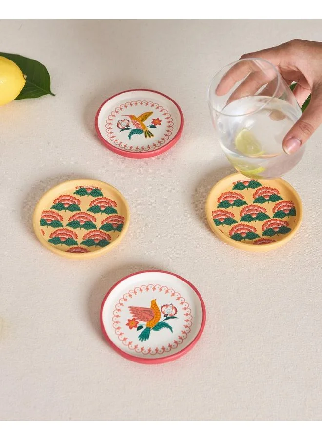 Chumbak Bahaar Ceramic Coasters, Set Of 4