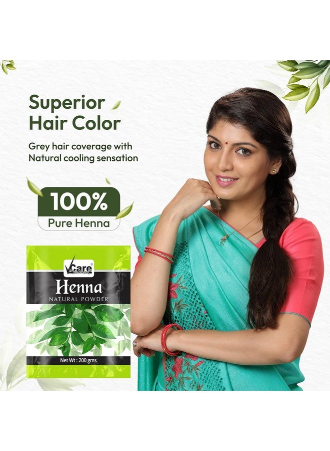 في كير مسحوق الحناء الطبيعي للشعر - 200 جرام (عبوة واحدة) | مرطب طبيعي ومضاد للقشرة | التحكم في تساقط الشعر، تلوين الشعر بالحناء الطبيعي للنساء والرجال | مسحوق الحناء لنمو الشعر - Image 2