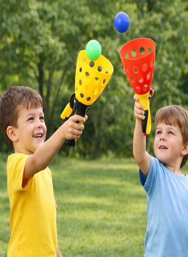 BIG FOLK BIGFOLK® Fun & Engaging Ball Catching Game Set for Kids - Colorful Cone-Shaped Catchers with Soft Balls for Active Play & Coordination - Image 4