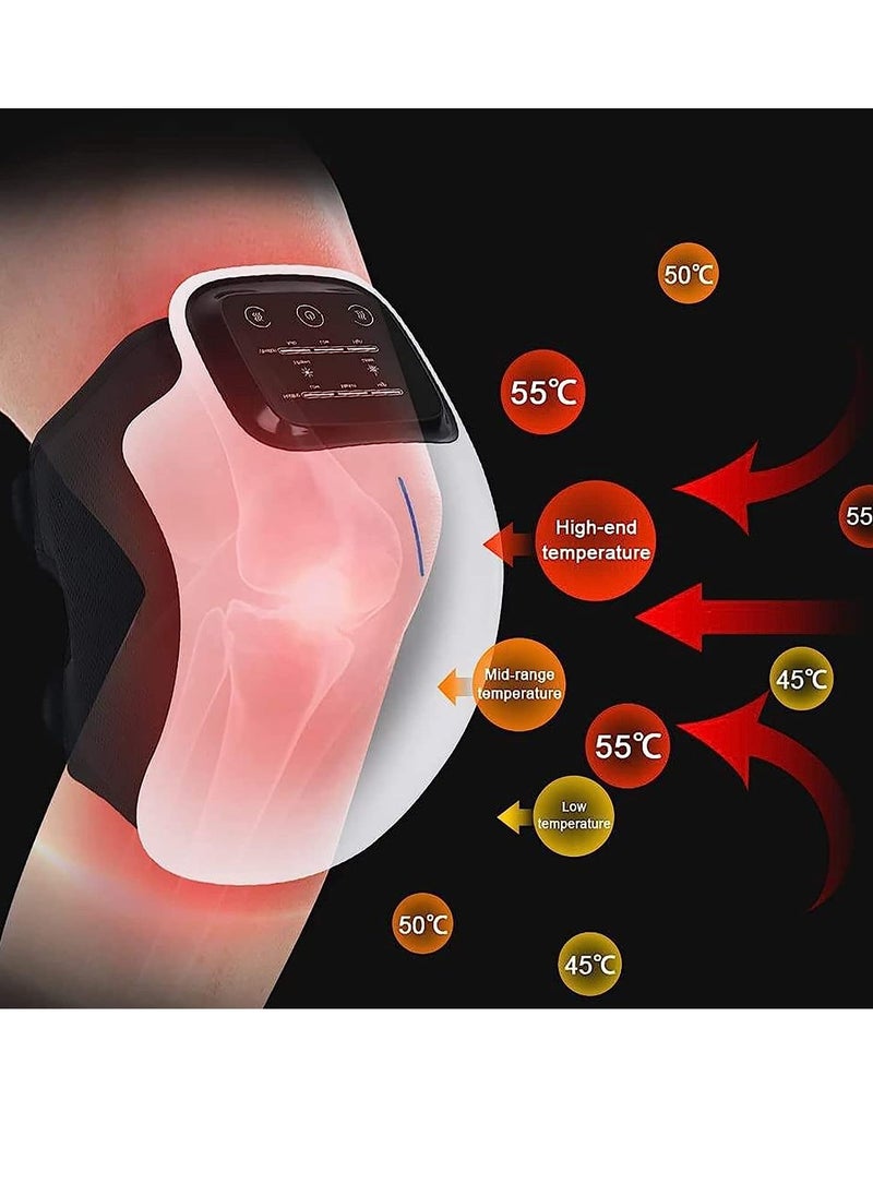 Generic Knee Massager, Electronic Smart Knee Massage Arthritis Knee Massage Large LED Screen Wearable with Heat Rechargeable for Knee Joint Pain Injury, Swelling  - Image 2