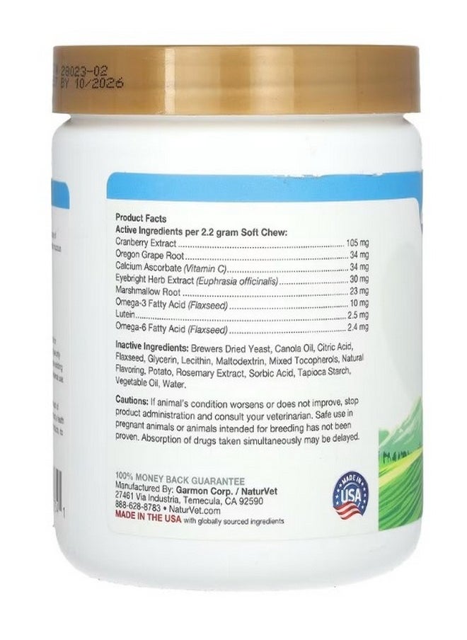 NaturVet - Tear Stain  Lutein For Dogs and Cats 120 Soft Chews 9.3 oz 264 g - Image 1