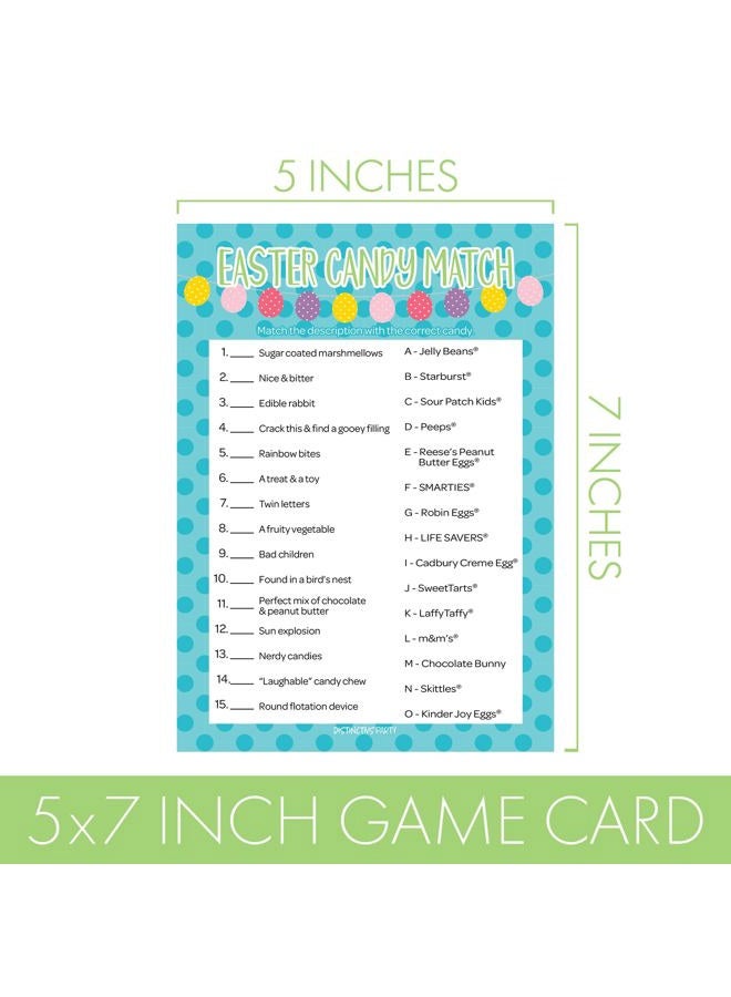 DISTINCTIVS Easter Themed Candy Matching Classroom Party Game - 25 Player Cards - Image 4