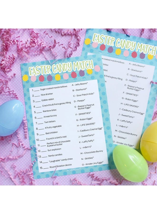 DISTINCTIVS Easter Themed Candy Matching Classroom Party Game - 25 Player Cards - Image 2