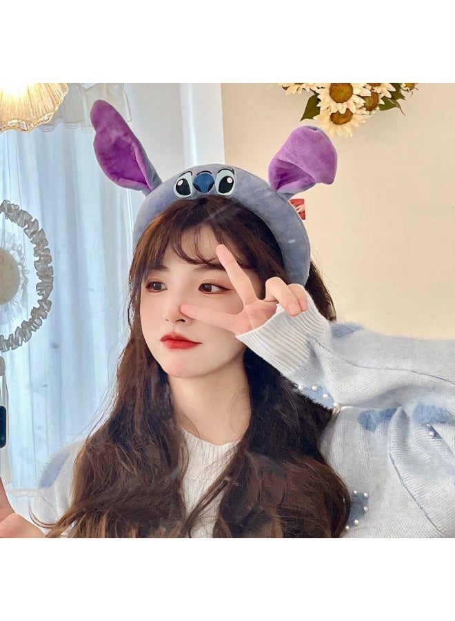 ستيتش طوق شعر مبطن ستيتش بأذن كبيرة / ازرق - Image 5