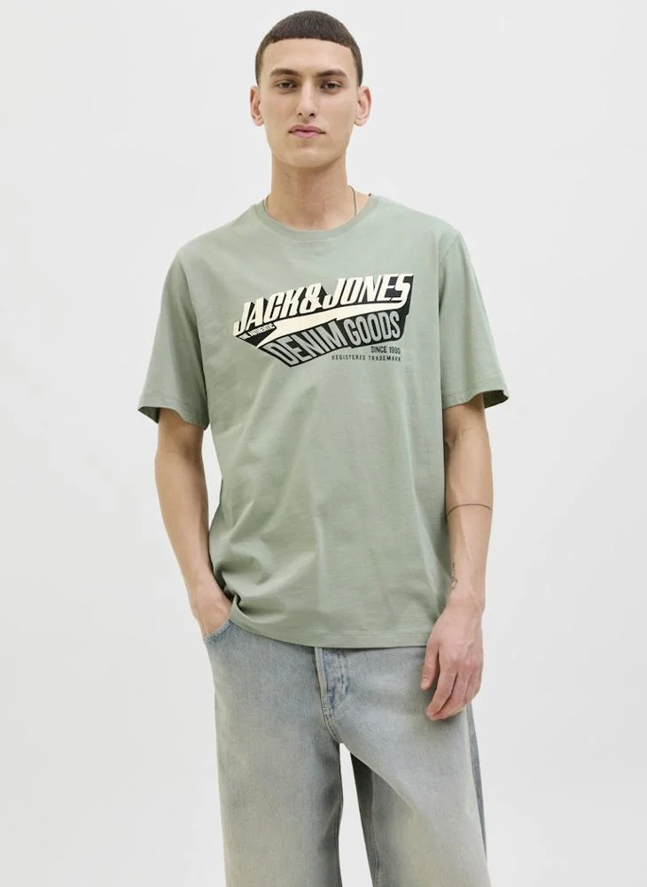 Jack Jones Jjelogo Graphic Crew Neck T-Shirt