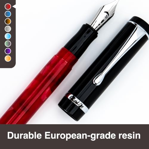 Conklin Duragraph Fountain Pen Red Nights - Fine Nib, Luxury Writing Instrument with Bold Red Finish - Image 2