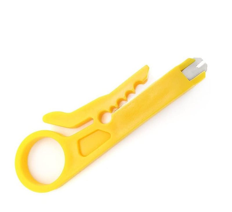ELECTRO WOLF Wire Stripper Flat Nose Cable Cutter with Practical Punch Down Tool - Image 1