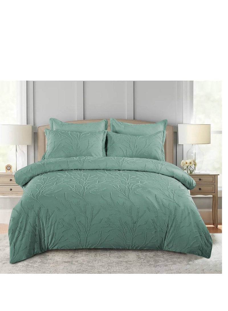 طقم غطاء لحاف من 6 قطع، طقم فراش هندسي مبطن، مصنوع من ألياف دقيقة كاتيونية، ناعم وجيد التهوية