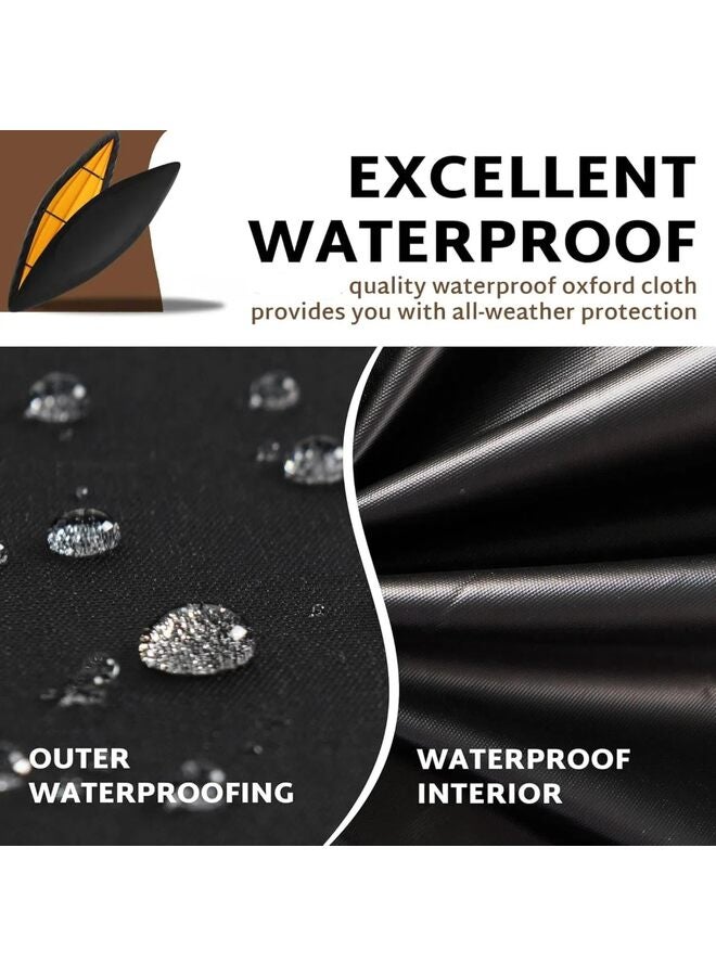 يُسلِّم غطاء كاياك - غطاء زورق كاياك للتخزين الخارجي، متين ومقاوم للماء، ومقاوم للبهتان، ملحق كاياك للزورق، ولوح التجديف، ولوح التجديف، وقارب الكاياك (4 أمتار) - Image 4