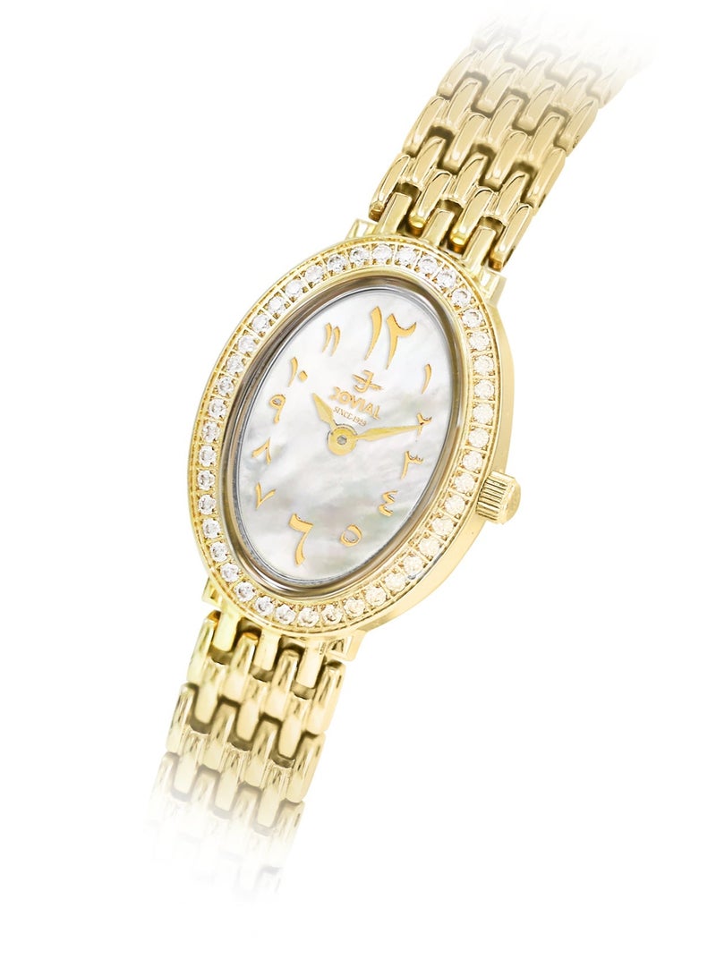 JOVIAL 16056LGMQ01ZE Women's Stainless Steel Watch,19mm, MOP Dial - Image 2