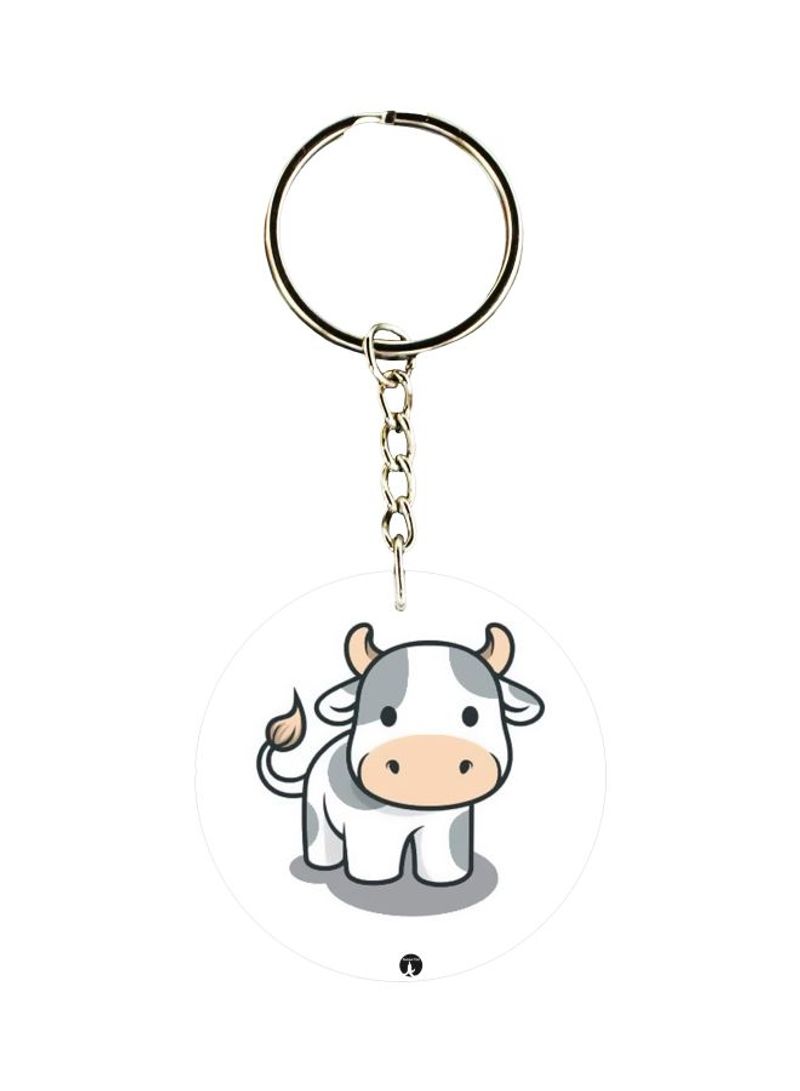 RKN Cow Printed Keychain