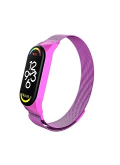 Replacement Strap For Xiaomi Mi Band 7 Milanese Metal Watch Band Purple
