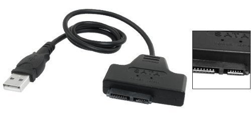 Inovat USB 2.0 to 7+6 13 Pin Slimline Slim SATA Laptop CD/DVD Rom Optical Drive Adapter Cable Black - Image 4