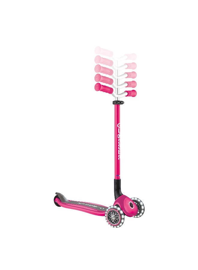 GLOBBER سكوتر جلوبر ماستر لايتس القابل للطي بعجلات 3 (وردي) - Image 2