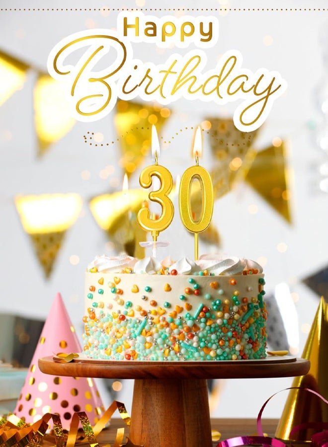 ١٠ شموع عيد ميلاد بأرقام، شموع لتزيين كعكة عيد الميلاد، شموع بأرقام من ٠ إلى ٩ للبالغين، لتزيين حفلات أعياد الميلاد والزفاف والذكرى السنوية وحفلات التخرج - Image 5