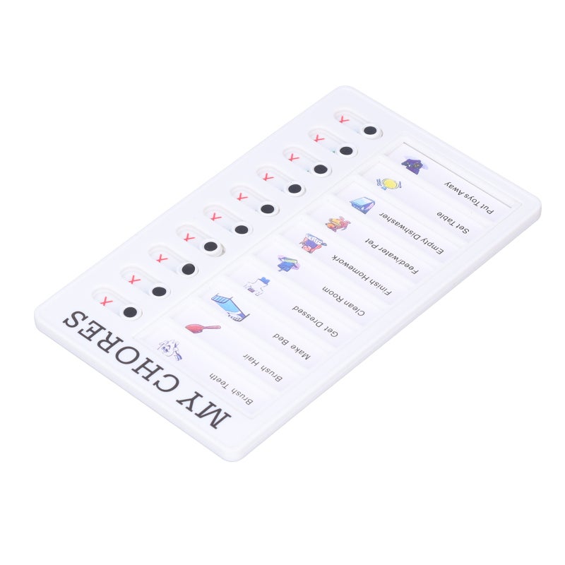 Kids Chore Chart: PVC Material Detachable Sheets Slide Button - Time Management Tool Reusable Memo Board for Kids Students Home Office RV Dormitory - Image 4