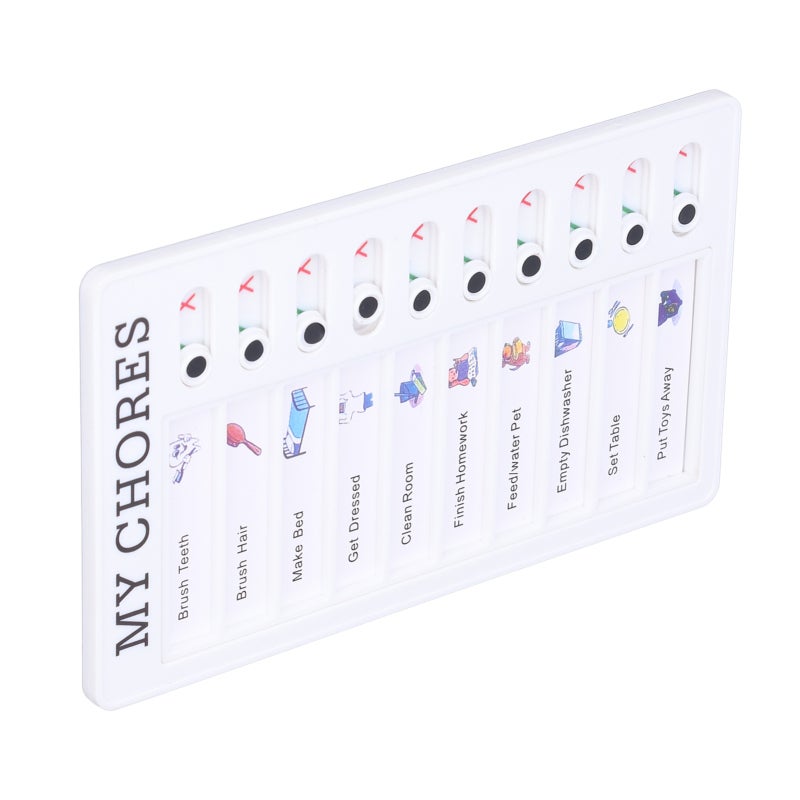 Kids Chore Chart: PVC Material Detachable Sheets Slide Button - Time Management Tool Reusable Memo Board for Kids Students Home Office RV Dormitory - Image 5