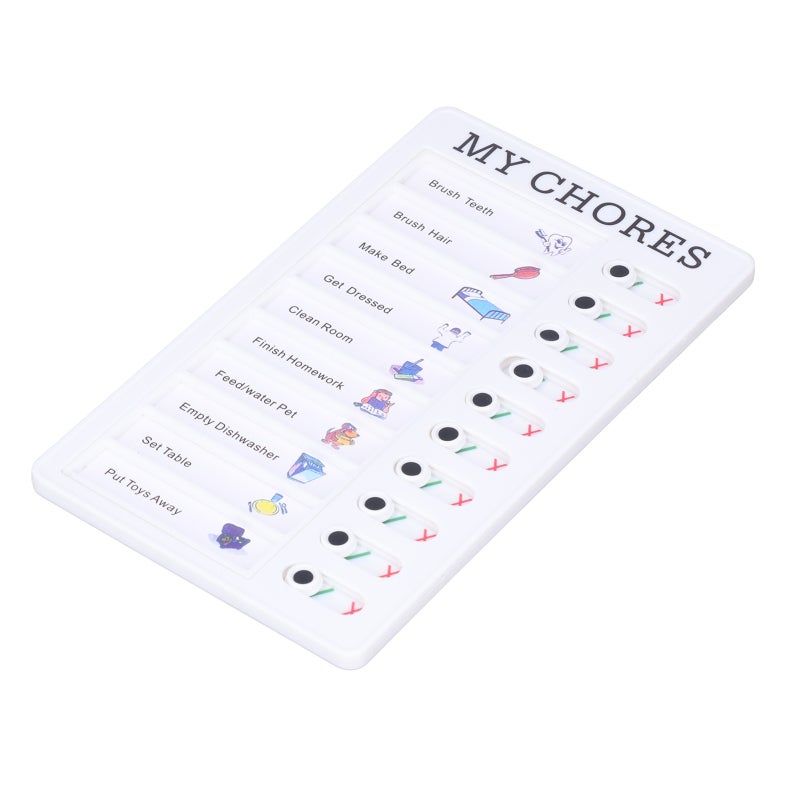 Kids Chore Chart: PVC Material Detachable Sheets Slide Button - Time Management Tool Reusable Memo Board for Kids Students Home Office RV Dormitory - Image 3