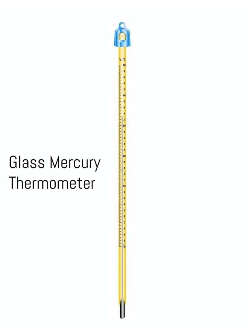King Mariot 2 Pcs Lab-grade Borosilicate 3.3 Heavy Duty Graduated Glass Thermometer | 12 inch (30cm) | -10℃ to 110℃ Range | Protective Case | Ideal for Chemistry Biology Physics Laboratory Experiments - Image 2