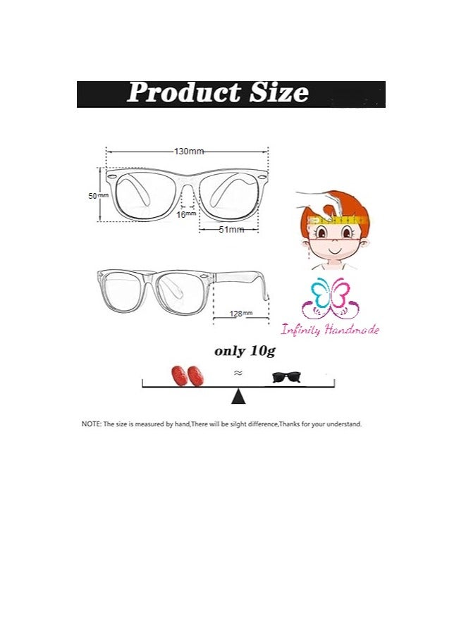 نظارات شمسية مستقطبة للأطفال، تصميم كرتوني، إطار سيليكون غير قابل للكسر، حماية من الأشعة فوق البنفسجية 400، مناسبة للأولاد والبنات. - Image 5