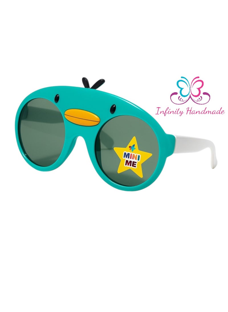 نظارات شمسية مستقطبة للأطفال، تصميم كرتوني، إطار سيليكون غير قابل للكسر، حماية من الأشعة فوق البنفسجية 400، مناسبة للأولاد والبنات. - Image 3