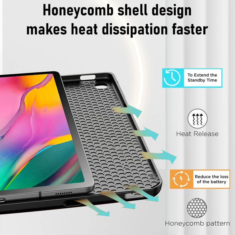 Robustrion Deer Pattern Flip Stand Case Cover for Samsung Galaxy Tab A 10.1 inch T510/T515 - Deer Blue - Image 2