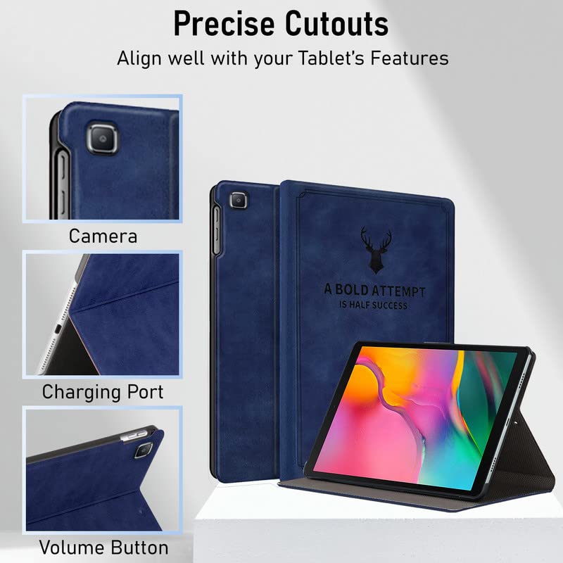 Robustrion Deer Pattern Flip Stand Case Cover for Samsung Galaxy Tab A 10.1 inch T510/T515 - Deer Blue - Image 4