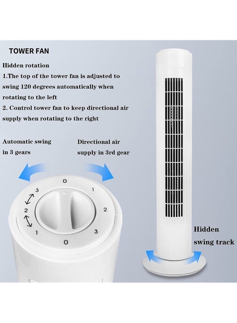 دينكس مروحة برجية، مروحة عمودية عاكسة لتكييف الهواء، تبريد صيفي، مروحة عمودية بدون أوراق، تصميم بدون شفرات، محمولة، مروحة أرضية للمنزل والمكتب، DX2537 - Image 1