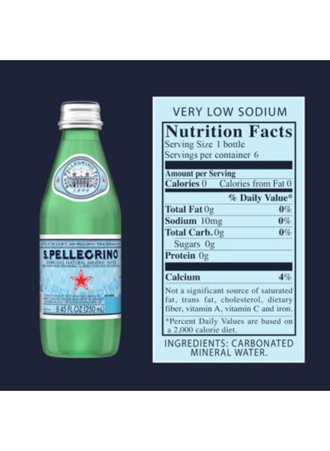 Sanpellegrino Natural Mineral Sparkling Water Glass 250ml Pack of 6 - Image 5