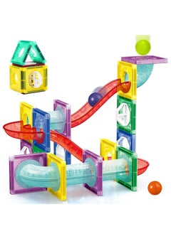 BAYBEE Baybee 47 Pcs 3D Magnetic Tiles Set Toys for Kids toddlers 3+, Building Blocks Construction, Magnitiles, Preschool Sensory Learning Toys, Enlighten Creativity Early, Birthday Gifts for Boys & Girls  - Image 1