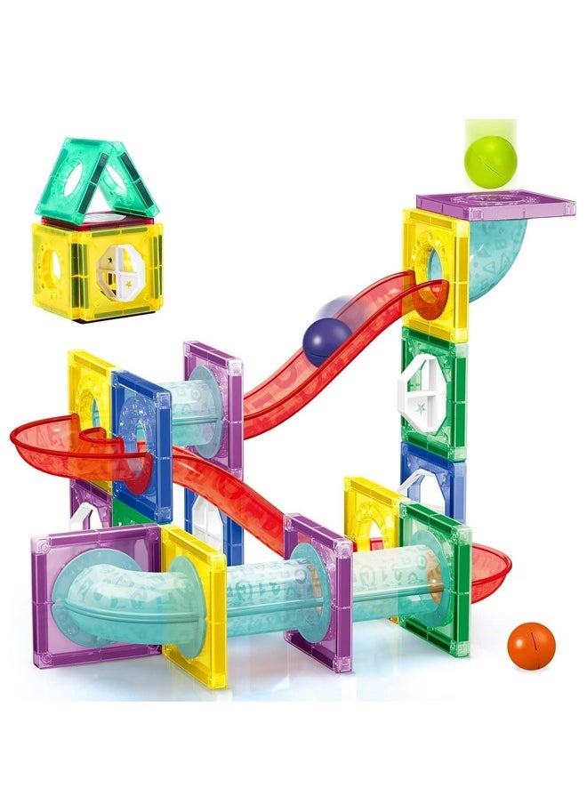 BAYBEE Baybee 47 Pcs 3D Magnetic Tiles Set Toys for Kids toddlers 3+, Building Blocks Construction, Magnitiles, Preschool Sensory Learning Toys, Enlighten Creativity Early, Birthday Gifts for Boys & Girls  - Image 1