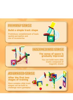 BAYBEE Baybee 47 Pcs 3D Magnetic Tiles Set Toys for Kids toddlers 3+, Building Blocks Construction, Magnitiles, Preschool Sensory Learning Toys, Enlighten Creativity Early, Birthday Gifts for Boys & Girls  - Image 4