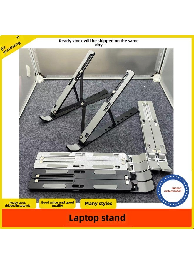 Notebook Bracket N3 Aluminum Alloy Bracket Computer Folding Bracket Gift Bracket P1 Plastic Aluminum Alloy Bracket-Color:N3 Trumpet Bracket Black - Image 2