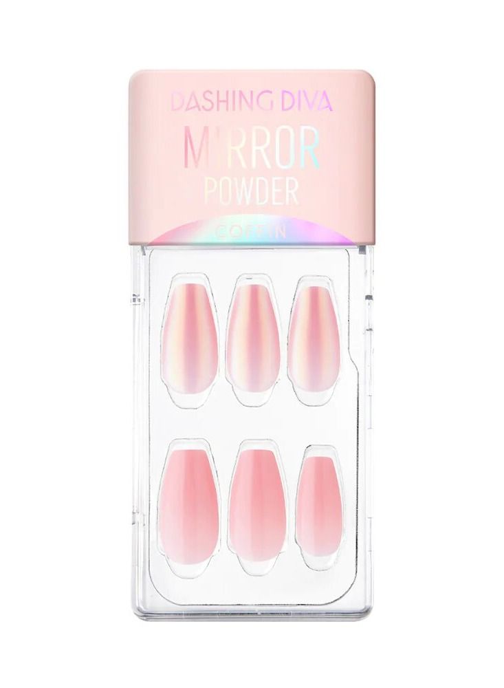 Dashing Diva MAGIC PRESS Rose Petal Shine Nails medium fresh shape - Image 1