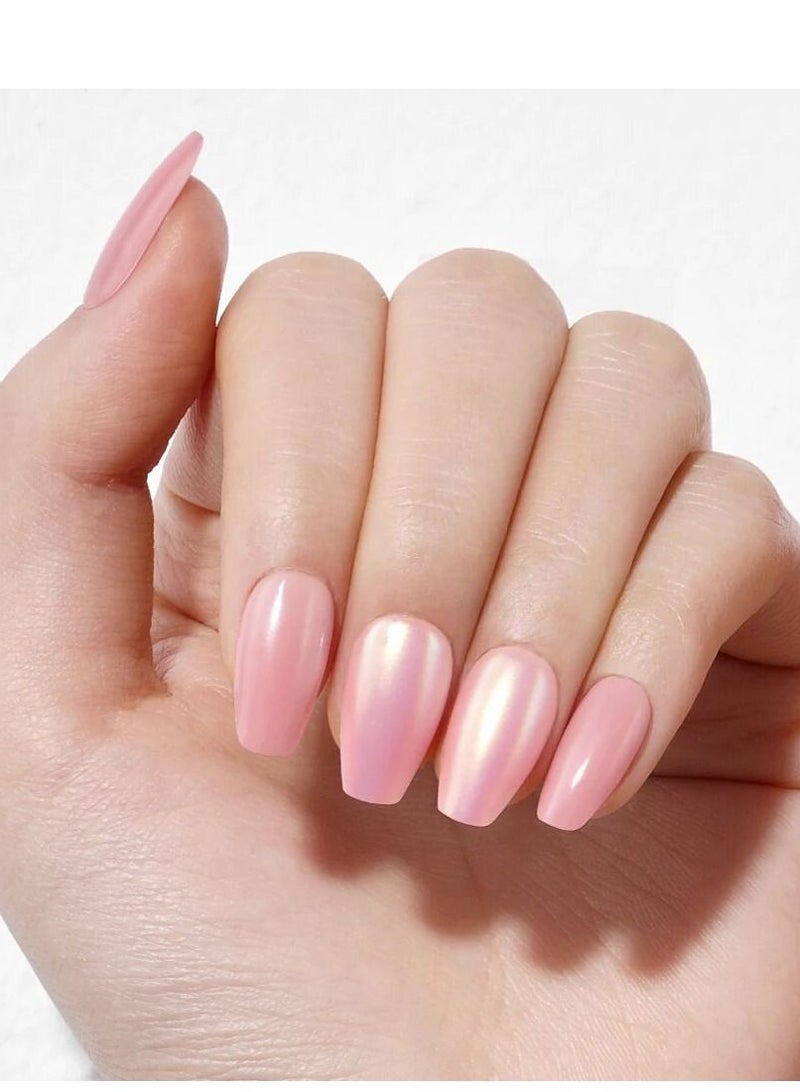 Dashing Diva MAGIC PRESS Rose Petal Shine Nails medium fresh shape - Image 2