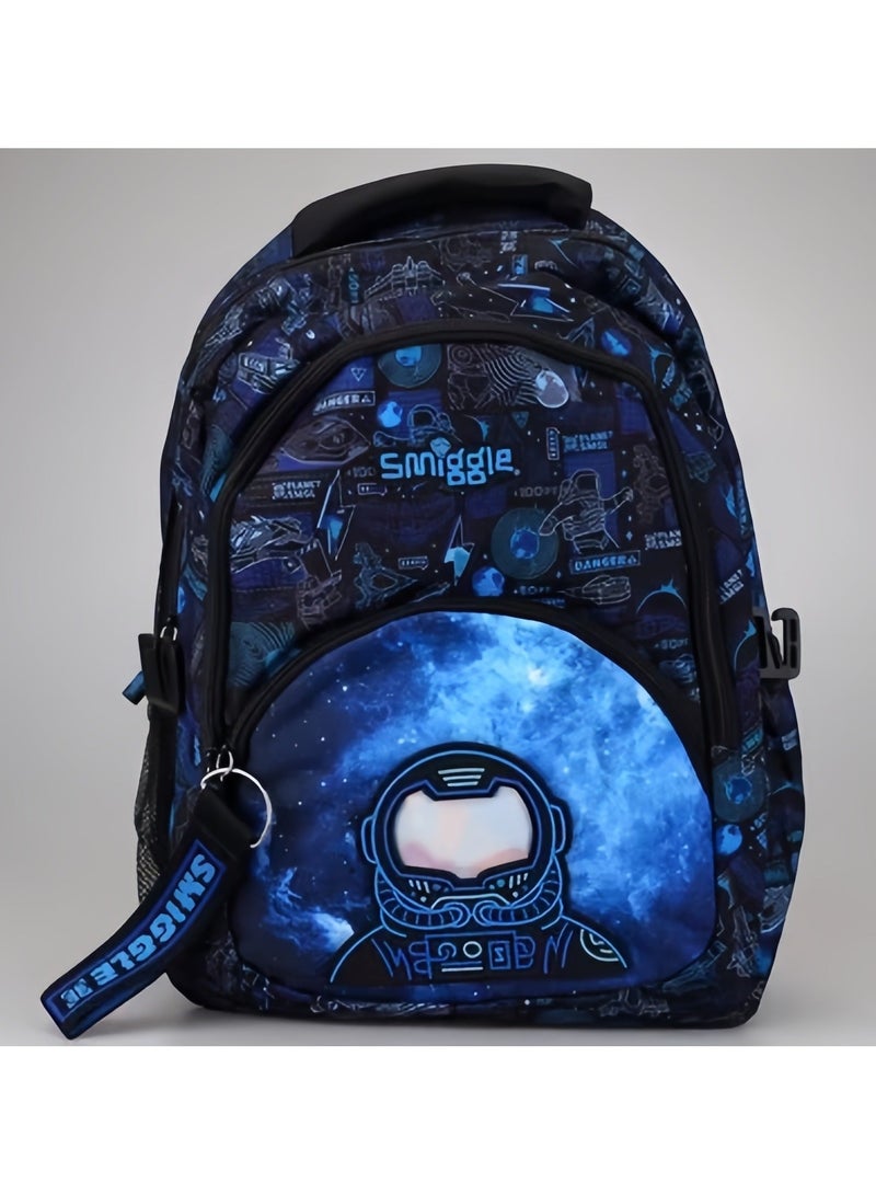 Smiggle Boys Student Cartoon Print Schoolbag Primary and Secondary School Children Backpack Outdoor Leisure Bag Backpack 42*30CM