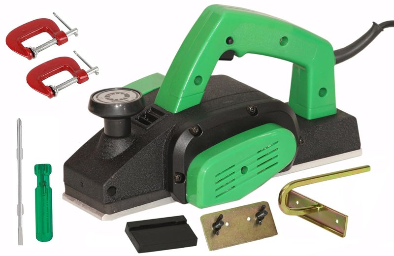 Digital Craft Digital Craft Wood Planer 1400W Machine of Carpentry HighPower MultiFunction Electric Planer Professional Woodworking Machine Electric Planer Machine 82MM6Inch 2 In 1 Screw Driver2 G Clamp 
