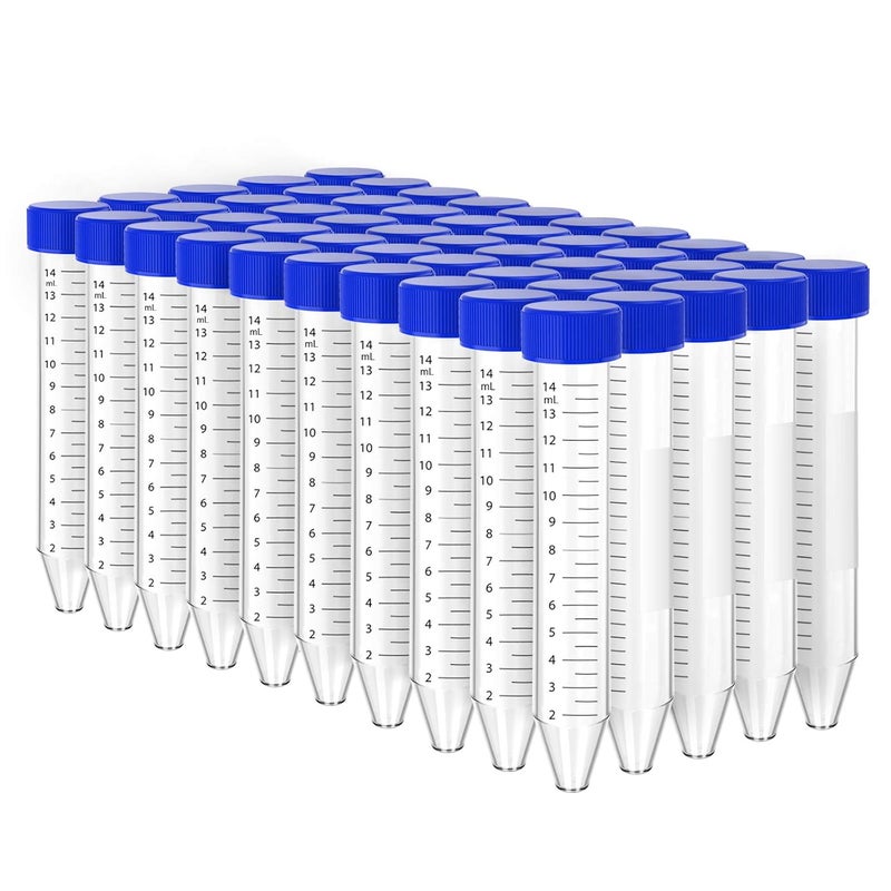 Simpure Albert's Filter 15ml Centrifuge Tubes with Screw caps, Conical Bottom Graduated Marks, Sterile PP Non- pyrogenic, DNase/RNase Free, Pack of 50rogenic, DNase/RNase Free, Pack of 50 - Image 1