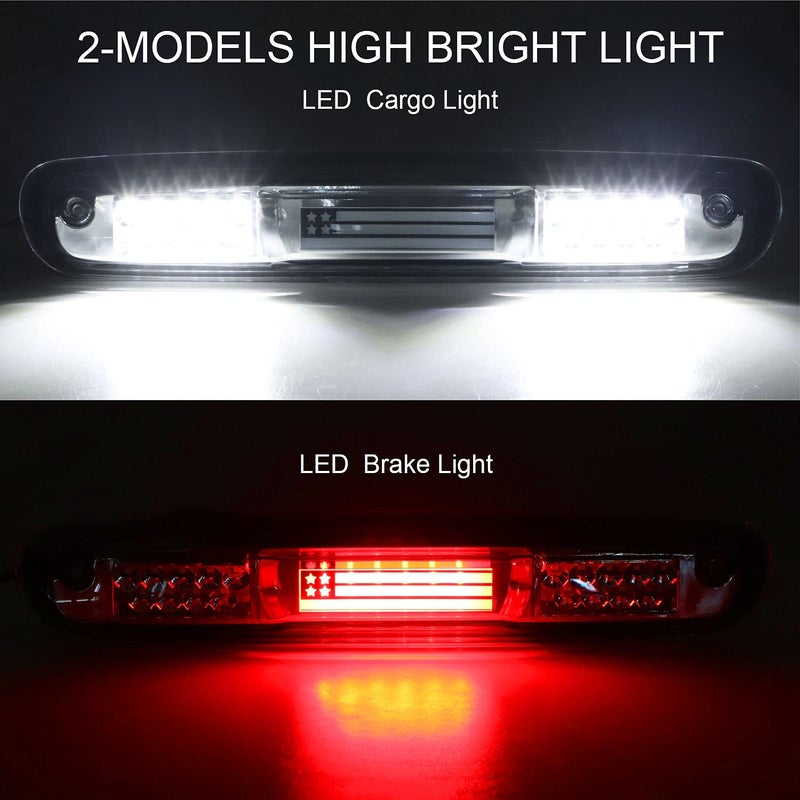 Tresound LED Third 3rd Brake Light for 2007-2013 Chevy Silverado GMC Sierra 1500 2500 3500 HD Classic, Rear Cargo Lamp High Mount Stop light - Image 2
