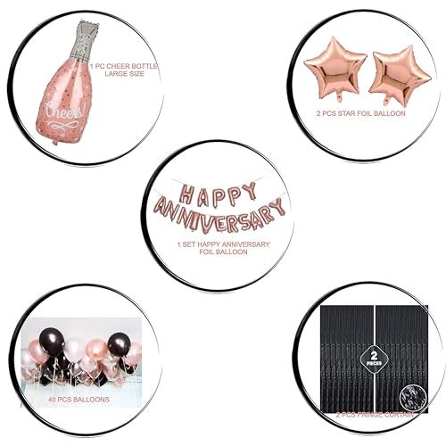 TOYXE Party Decoration Set 46 Pcs (ANNIVERSARY) - Image 2