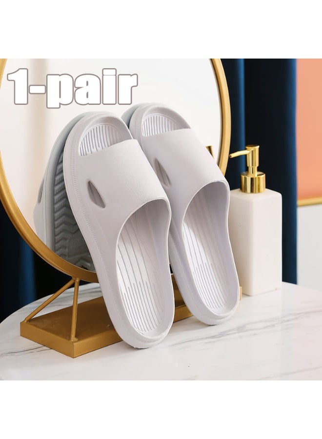 1 زوج من النعال سحابة للرجال والنساء ، مضاد للانزلاق وسائد سميكة ، ناعمة ومريحة النعال المنزلية ، شرائح حمام مع وسادة مرنة ، الصنادل سميكة في الداخل والخارج