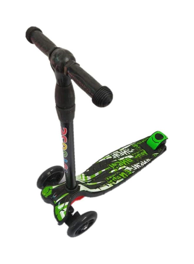 Cool Baby COOLBABY Kids Graffiti Kick Scooter Skateboard Adjustable Height Three Wheels Pedal Cars for Children Bike Scooter Fun Exercise Outdoor Ride on Toys Suit for 3-12 Years Old Boys and Girls Green - Image 2