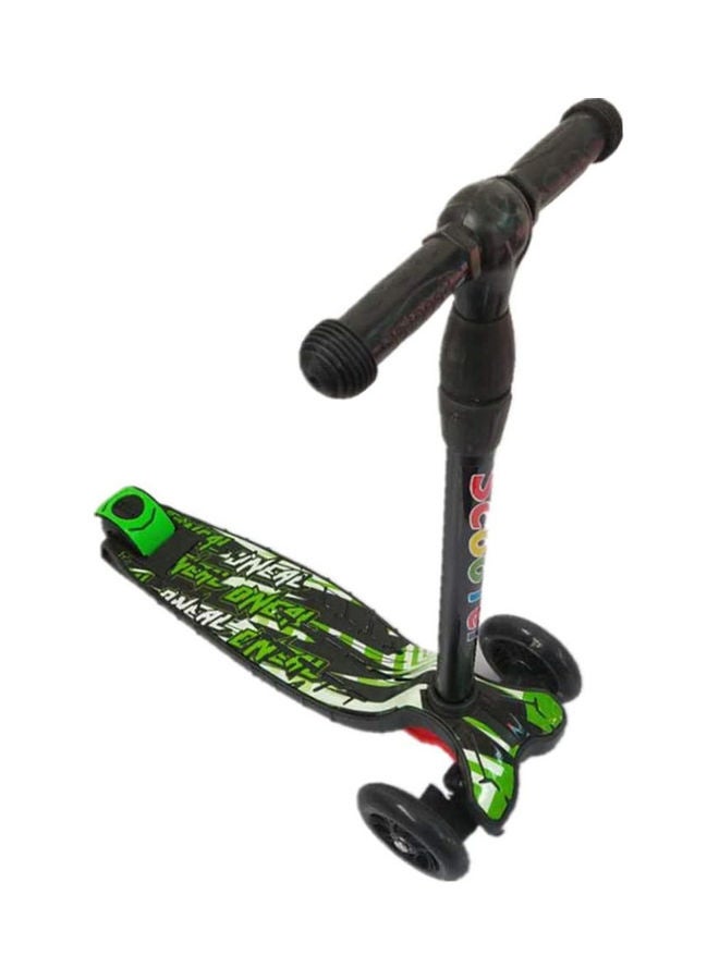 Cool Baby COOLBABY Kids Graffiti Kick Scooter Skateboard Adjustable Height Three Wheels Pedal Cars for Children Bike Scooter Fun Exercise Outdoor Ride on Toys Suit for 3-12 Years Old Boys and Girls Green - Image 3