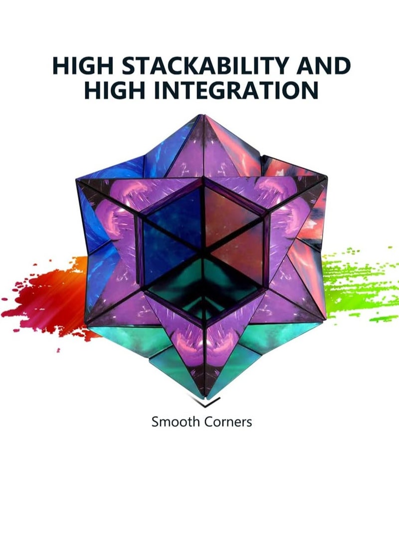 General - Magic Cube Magnetic Puzzle Cube ,3D Geometric Puzzle  Rubik's Cube Gift for Kids  Magnetic Rubik's Cube  Brain Toys for Kids and Adults ,70+ Shapes Changeable Cube - Image 1
