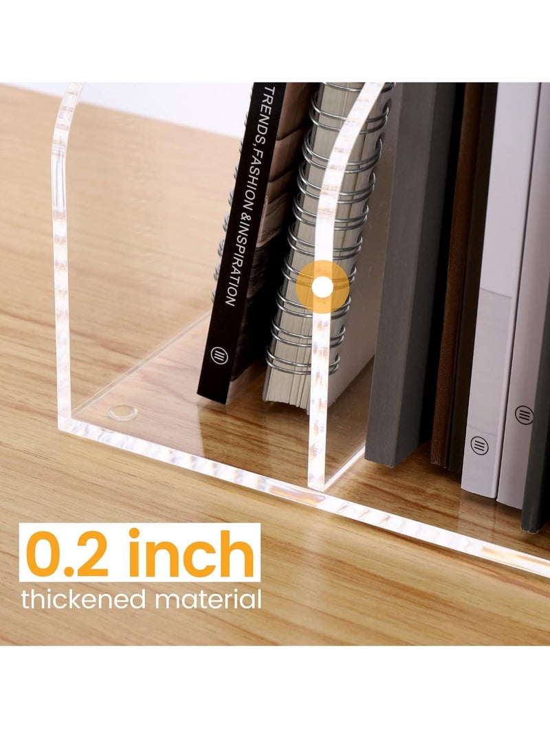 Maxsafe Desk Organizer, Acrylic Magazine Rack, Book Stand, File Holder for Office Organization and Accessories - Clear, 3 Vertical Slots, 1 Pack (3 Slot V) - Image 4