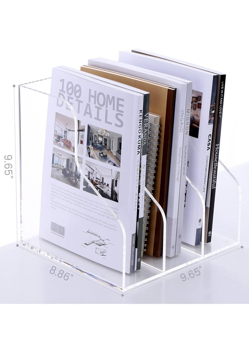 Maxsafe Desk Organizer, Acrylic Magazine Rack, Book Stand, File Holder for Office Organization and Accessories - Clear, 3 Vertical Slots, 1 Pack (3 Slot V) - Image 5