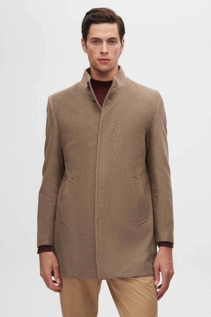 D'S DAMAT Regular Fit Mink Judge Collar Cashmere Coat 5HF08ORT10002  - Image 1