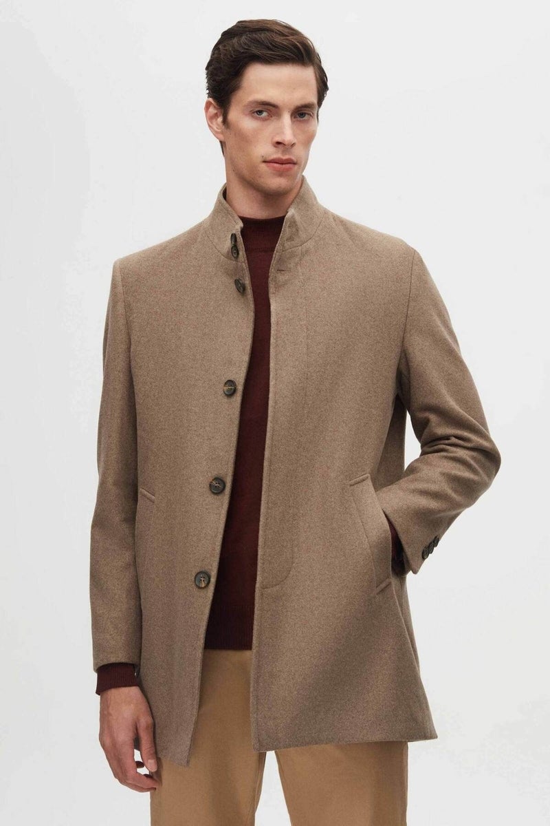 D'S DAMAT Regular Fit Mink Judge Collar Cashmere Coat 5HF08ORT10002  - Image 2