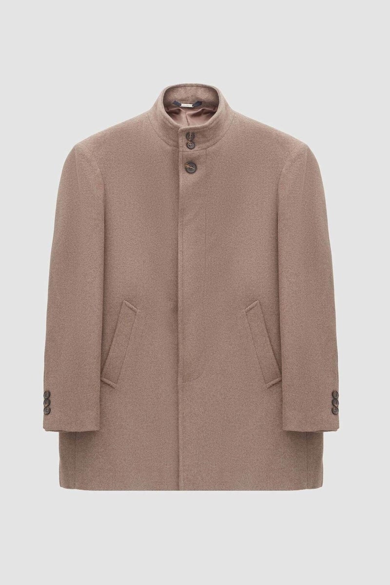 D'S DAMAT Regular Fit Mink Judge Collar Cashmere Coat 5HF08ORT10002  - Image 5